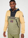 NAPAPIJRI Men's Summer Rainforest Jacket - Beige/Green, Beige, Size L, Men