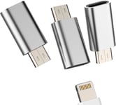 Adaptateur Lightning Femelle Vers Micro Usb Mâle (3 Packs) Câble Mobile Charge Convertisseur Lightning Jack Vers Micro Usb Compatible Pour Samsung Galaxy Adapter 091-L-Mc.[G2054]