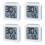 Lot De 4 Thermomètres Hygromètres D'Intérieur-Mini Thermomètre Numérique-Thermomètre D'Intérieur Pour Chambre De Bébé, Bureau, Cave À Vin, Salon, Bureau, Serre