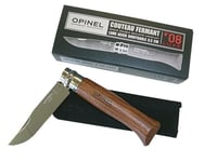 Couteau OPINEL n° 8 luxe, lame inox poli glace, manche 11 cm padouk