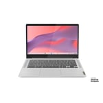 Lenovo IdeaPad Slim 3 14 Inch HD MediaTek Kompanio 520 4GB RAM 128GB eMMC Chromebook - Cloud Grey