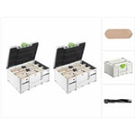 Ds/xl D12/D14 128 bu domino xl Assortiment de chevilles 128 pcs. (2x 576792) - Festool