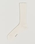 Auralee Cotton/Cashmere Socks Ivory