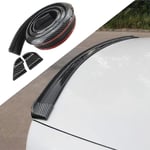 4,9 fot (150 cm) Universal svart kolfiber bagagerumspoiler läpp kit bil bakspoiler exteriör bakspoiler kit Universal passar  (FMY)