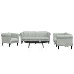 3 personers sofa velour lysegrå