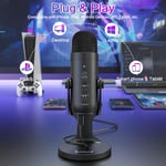 Zealsound USB Microphone, PC Phone Podcast Mic, Condenser Gaming microphones for