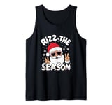 Funny Christmas Rizz The Season Santa Pink Bubble Gum Xmas Tank Top