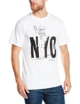 John Lennon Men's NYC Power to the People Short Sleeve T-Shirt, White, Small