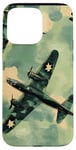 Coque pour iPhone 15 Pro Max Bombardier B-17G Green Pop Art Tropical B-17 Flying Fortress de la Seconde Guerre mondiale