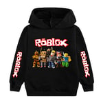 Roblox Hoodie för barn Ytterkläder Tröja svart black 160cm