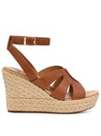 UGG Careena Wedge Leather Sandal - Chestnut, Brown, Size 7, Women