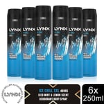 Lynx XXL Ice Chill 48-Hour High Definition Fragrance Body Spray Deo, 6x250ml