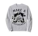 Adopt Don't Shop Rescue Cute Cat Make A Difference For Cats Sweatshirt