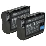 2x Battery for Nikon 1 V1 1400mAh