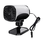 12V Mini Ventilateur De Chauffage, Économie D'énergie Radiateur Soufflant, USB Rotatif Électrique Aéroconvecteur Ventilateur, Avec Support Rotatif À