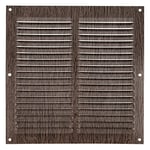 Amig - Grille de ventilation carrée en Aluminium | Grilles d'aération pour sortie d'air | Idéal pour plafond de cuisine et de salle de bain | Dimensions : 200 x 200 mm | Couleur: Wengue