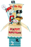 Clever Cube Ahoy there Matey Pirate Pals Ahoy! Birthday Pop Up Greeting Card