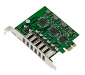 KALEA-INFORMATIQUE Carte Contrôleur PCIe 8 Ports USB 3.0 avec 2X USB3 C et 6X USB3 A, Auto-alimentée High Power, Chipset VL805.