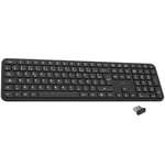 APM Clavier Slim sans-Fil, Récepteur 2.4 GHz, Extra-Fin, Clavier Français AZERTY, Conception Minimaliste, Compatible avec PC Mac Ordinateur Portable, 100044