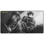 Konix Jujutsu Kaisen Tapis de Souris Gaming XXL 90 x 46 cm - Base antidérapante en Caoutchouc - Motif Yuji et Megumi