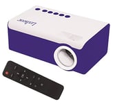 Lexibook PRJ150 Mini HD Video Projector, Home Cinema, Built-in Speaker, Remote Control Included, HDMI/USB/AV/Micro SD connectivity, Blue/White