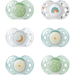 Sucette de nuit - TOMMEE TIPPEE - 18-36 mois - Lot de 6 sucettes phosphorescentes avec capsule de stérilisation réutilisable