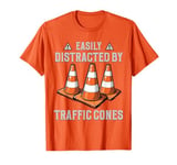 Easily Distracted By Traffic Cones Halloween Highway Cone T-Shirt