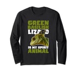 Green Basilisk Lizard Is My Spirit Animal Herpetologist Long Sleeve T-Shirt