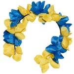 Midsommar & Student Blomsterdiadem - Svenska Flaggan Färger Gul/Blå, Traditionellt Blommigt Huvudband för Fest - Diadem