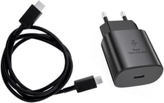 Chargeur Rapide Usb C 25 W Pour Samsung Galaxy A55 A54 A53 A35 A33 A33 S23 S22 S21 S20, Câble De Charge Ultra Rapide De Type C, Adaptateur De Voyage, Prise D'Alimentation Pour Smar[CHA302142]