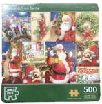 Corner Piece Puzzles Postcards From Santa 500 Piece Christmas Jigsaw Puzzle New