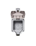 IP66 Empty 1 Gang Outdoor Plug Socket Cover - Grey