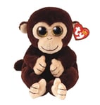 OFFICIAL TY BEANIE BABY  MATTEO MONKEY BROWN/CREAM REG 6" SOFT TOY 40541