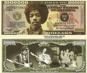 Novelty Dollar Jimi Hendrix Rock N Roll Guitarist Dollar Bills X 2 New