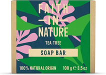 Faith In Nature Natural Tea Tree Hand Soap Bar, Cleansing, Vegan & Cruelty Free,