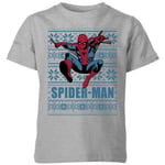 Marvel Spider-Man Kids' Christmas T-Shirt - Grey - 3-4 Years