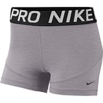 Nike Pro Women's 3" Training Shorts, Gunsmoke/Heather Black, 2X-Large