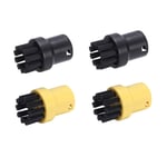 DEYF Round Brush Set Brass wire brush set Nozzle For Karcher Steam Cleaners SC1 SC2 CTK10 CTK20SC3 SC4 SC5 (2 black 2 yellow)