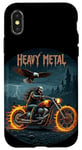 Coque pour iPhone X/XS Heavy Metal Thrash Hard Rock Horreur Rocker Tenue moto