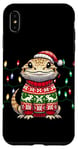 Coque pour iPhone XS Max Bearded Dragon Christmas Party Design Xmas lights