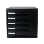 XYSQWZ File Storage Cabinet File Cabinet Drawer Plastic Tabletop Office Desktop Cupboard Data Newspaper Racks Small White Label Anti-Off Buckle Pp Plastic(25X34X26Cm) File Box (Color : A1)