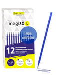 Online 12x recharge pour stylo gel effaçable, compatible avec Legami, couleur bleu, pointe moyenne 0,7 mm, encre gel thermosensible, rechargeable