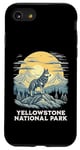 Coque pour iPhone SE (2020) / 7 / 8 Destination de vacances au parc national de Yellowstone Loup gris