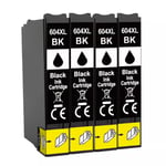 4x 604XL Black Compatible Ink Cartridges for Epson XP-2200 Inkjet Printer