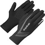 GripGrab Running UltraLight Full-Finger Touchscreen Gloves - Highly Breathable Race Competition Trail Marathon Jogging,Black,XS