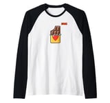 bitten chocolate bar emoticon emoji Raglan Baseball Tee