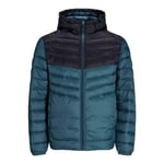 Jack & Jones Mens Hooded Puffer Jacket Long Sleeve Windproof Quilted Jacket