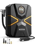 AstroAI Compresseur d'air électrique, Compresseur Voiture, Gonfleur Pneu Voiture 12v DC, Pompe à Pneu Portable numérique, écran LCD 150 PSI 12V DC, pour Voiture, Vélo, Moto, Ballon, Coussin d'air