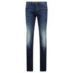 Armani Jeans J06 Slim Fit 5 Pocket Paint Splatter Jeans Blue