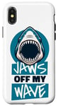 Coque pour iPhone X/XS Jaws Off My Wave Requin baleine Blanc